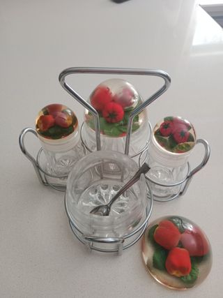 Especiero vintage - 4 tarros