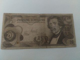 Billete 20 Schillinge Austria 1967