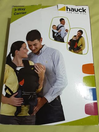 Mochila portabebés Hauck muy nueva 3,5-12 Kg, caja