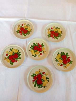 6 Sottobicchieri Vintage Rose