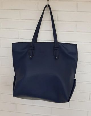 Bolso tote de Zara azul marino