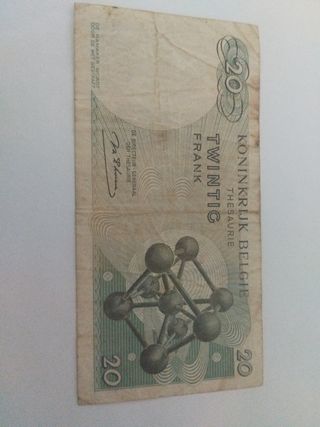 Billete 20 Francos Belgas antiguo