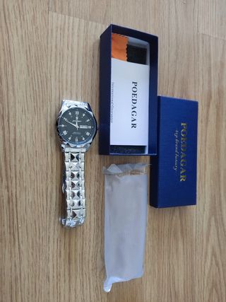 Reloj POEDAGAR - Acero, Negro