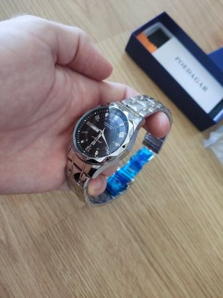 Reloj POEDAGAR - Acero, Negro