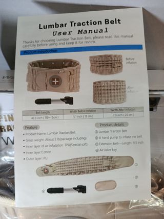 Cinturón descompresión lumbar NUEVO