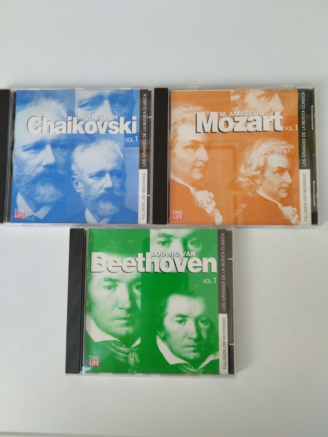 3 CDs Música Clásica: Beethoven, Mozart, Tchaikovs