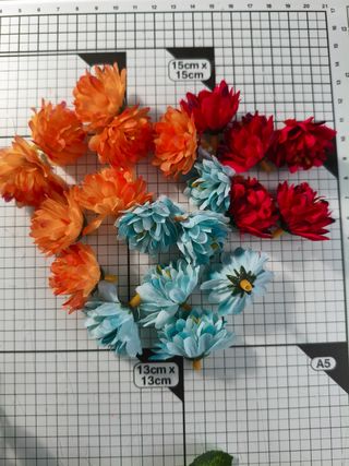 Flores y hojas scrapbooking