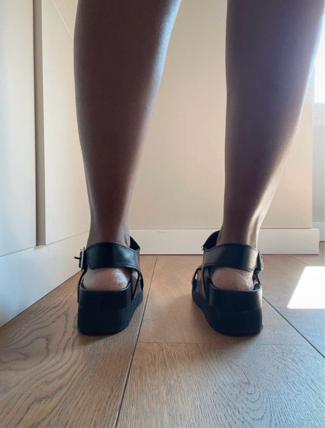 Sandalias Ash negras plataforma