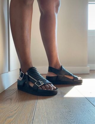 Sandalias Ash negras plataforma