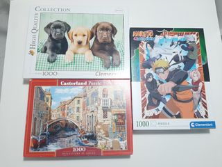MUCHOS puzzles en mano