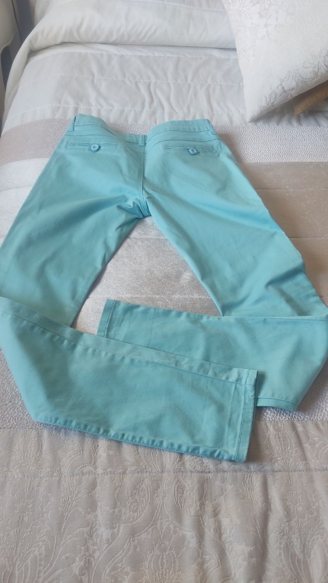Pantalones turquesa | tiro alto