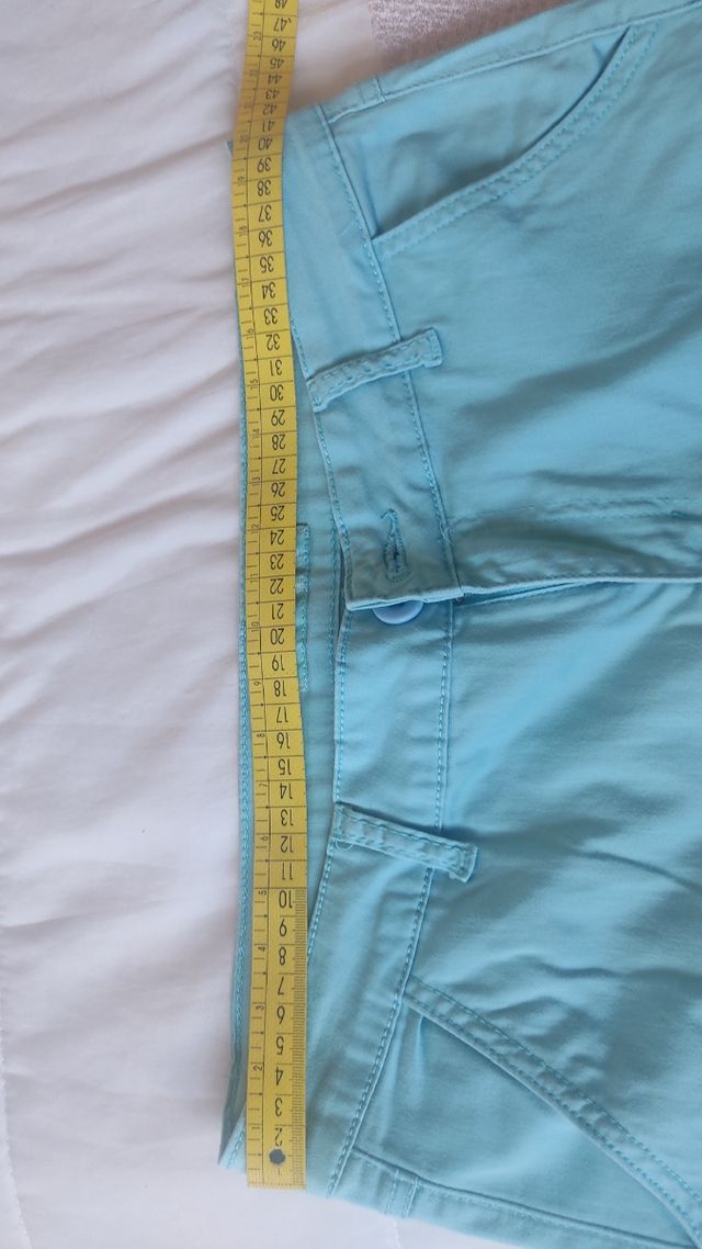 Pantalones turquesa | tiro alto
