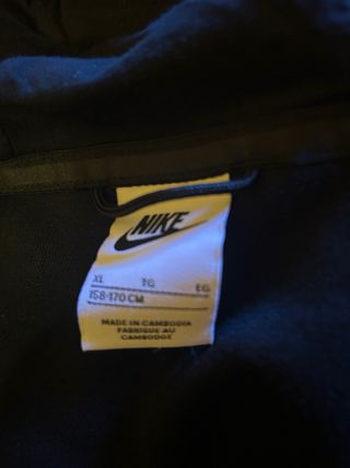 Chaqueta Nike Tech Fleece negra niño original 