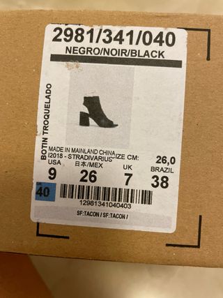 Botines negros talla 40 - peep toe