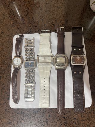 5 Reloj Pulsera - Plata & Marrón POTENS RACER...