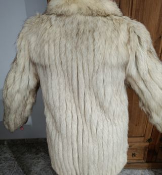 Abrigo piel Zorro Ártico beige