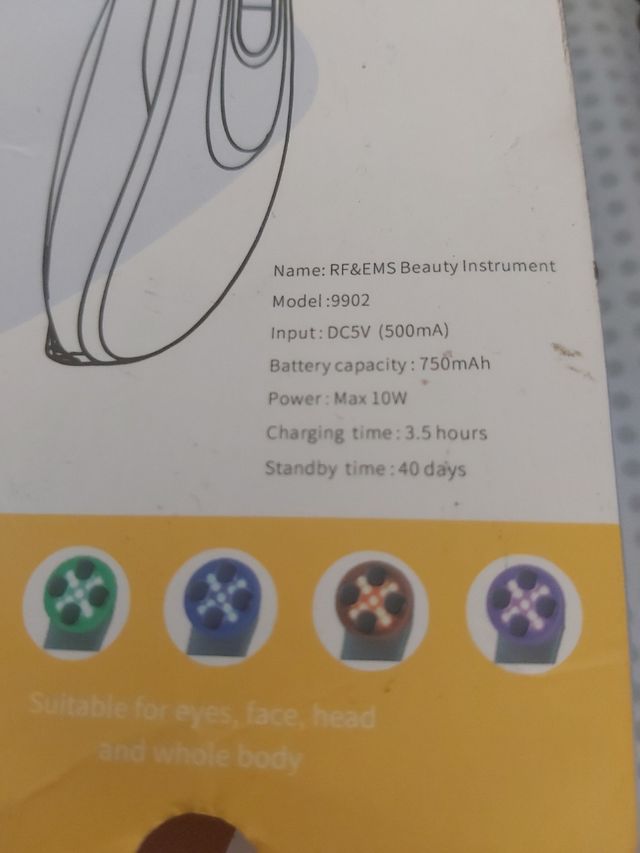 Masajeador facial RF&EMS