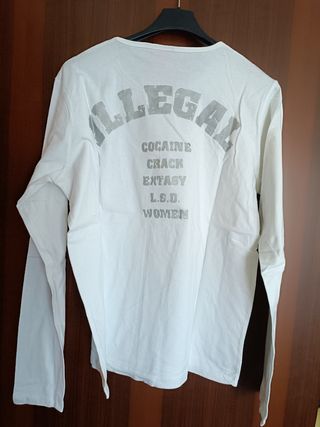 T-shirt bianca manica lunga