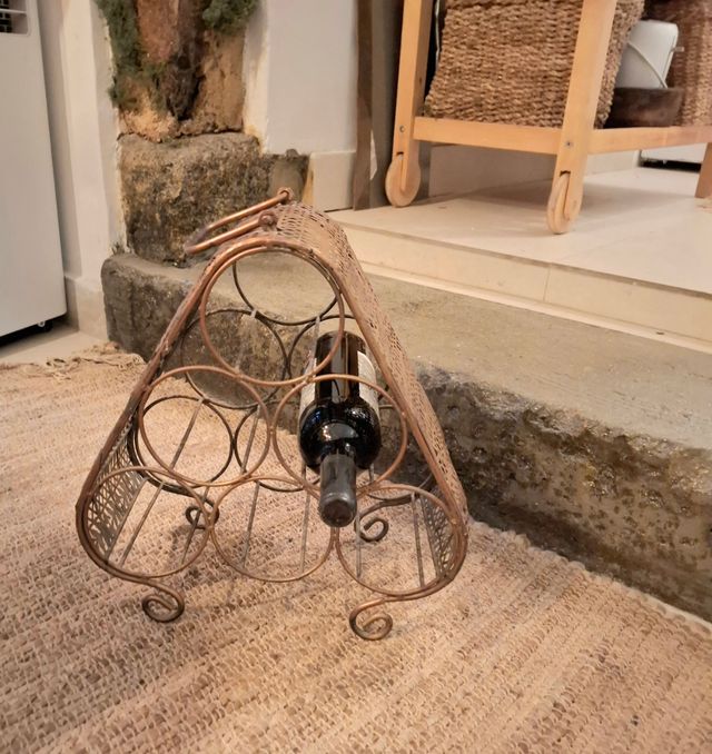 Botellero metal 6 botellas