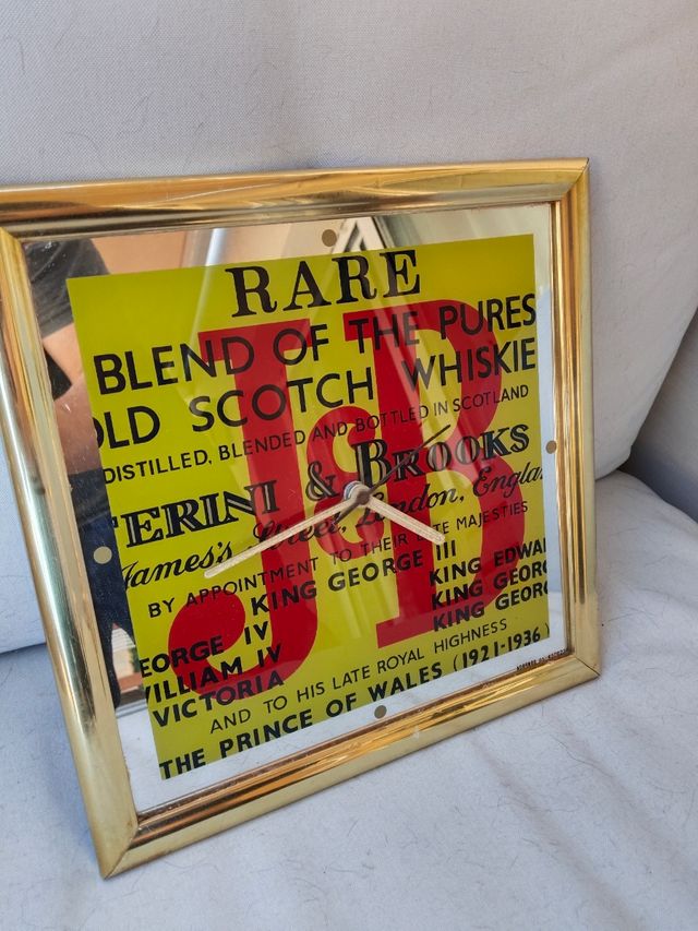Reloj de pared JB vintage: Whisky escocés