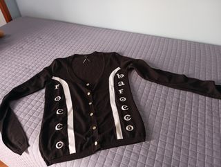 Cardigan Barocco nero-bianco