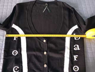 Cardigan Barocco nero-bianco