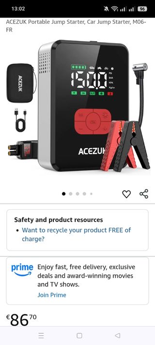 Arrancador ACEZUK M06- Portátil