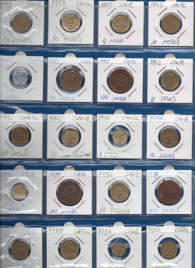 225 monedas de chile