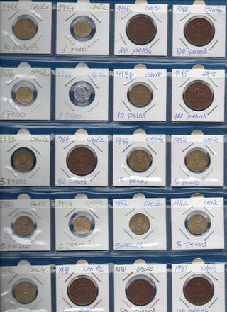 225 monedas de chile