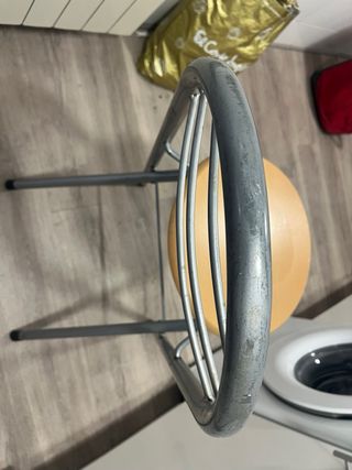 Taburete cocina plegable metal madera