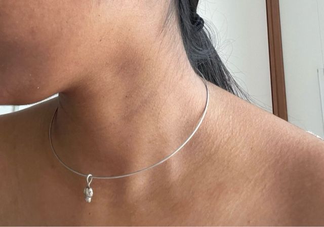 Gargantilla plata elefante