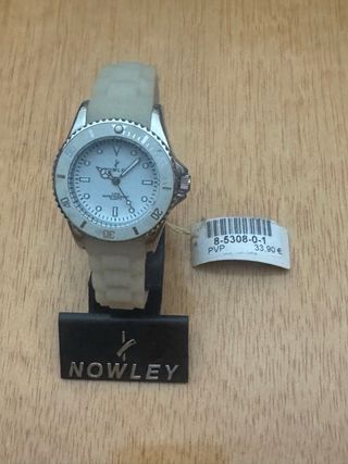 Reloj Nowley cuarzo plata blanco