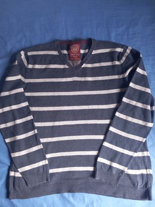 Jersey Springfield rayas azul gris