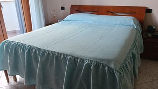 Copriletto matrimoniale azzurro