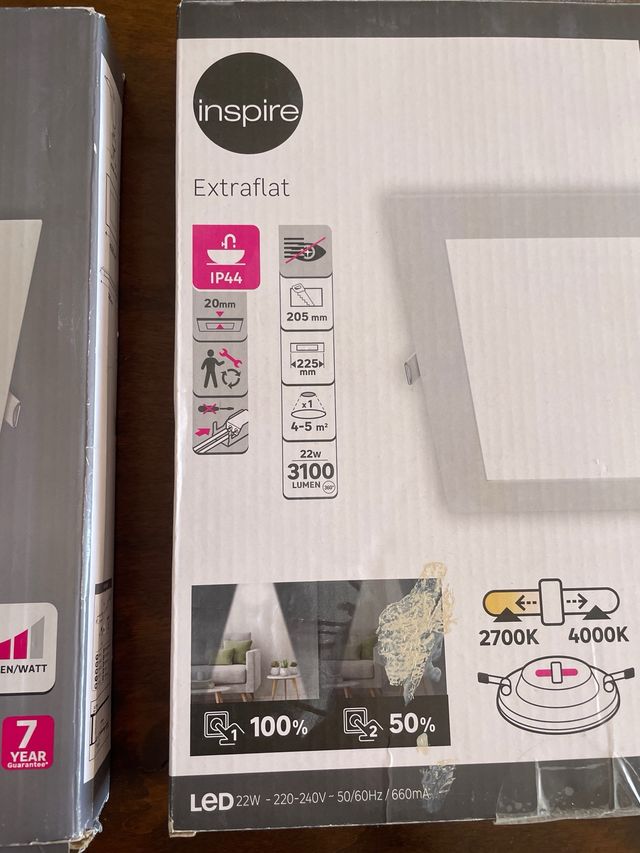 2 Plafones LED Inspire - Extraflat