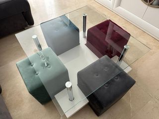 MESA CENTRO 4 PUFF MODERNO