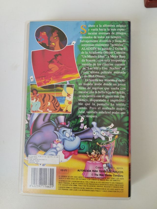 VHS Aladino - Clásicos Disney