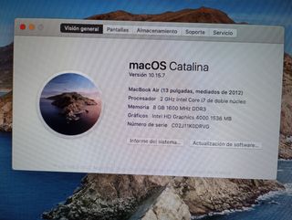 MacBook Air 13" 2012 PROCESADOR i7 