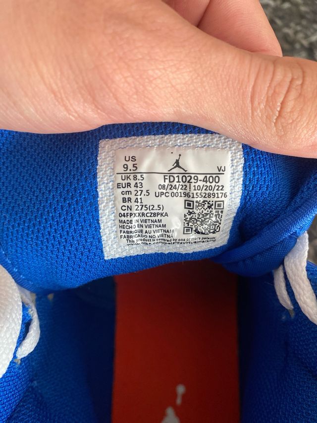 Jordan 1 Mid Scarpe Blu/Bianche