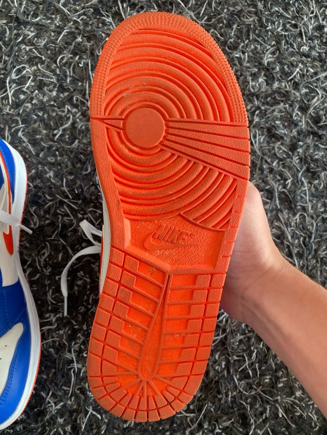 Jordan 1 Mid Scarpe Blu/Bianche