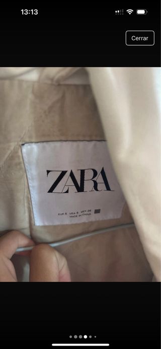 Abrigo acolchado Zara beige