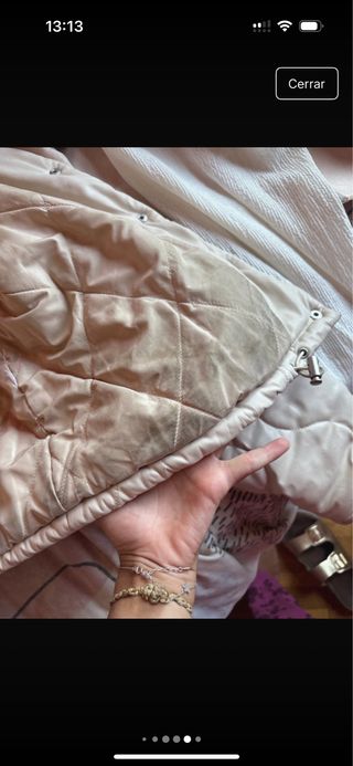 Abrigo acolchado Zara beige