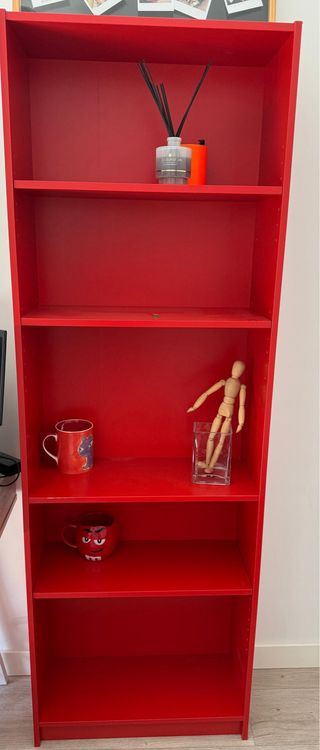 Estantería Billy Ikea roja
