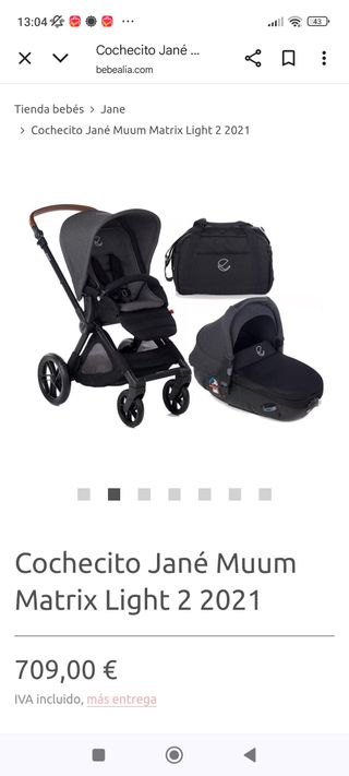 Carrito bebé Jane Muum Matrix ligt2