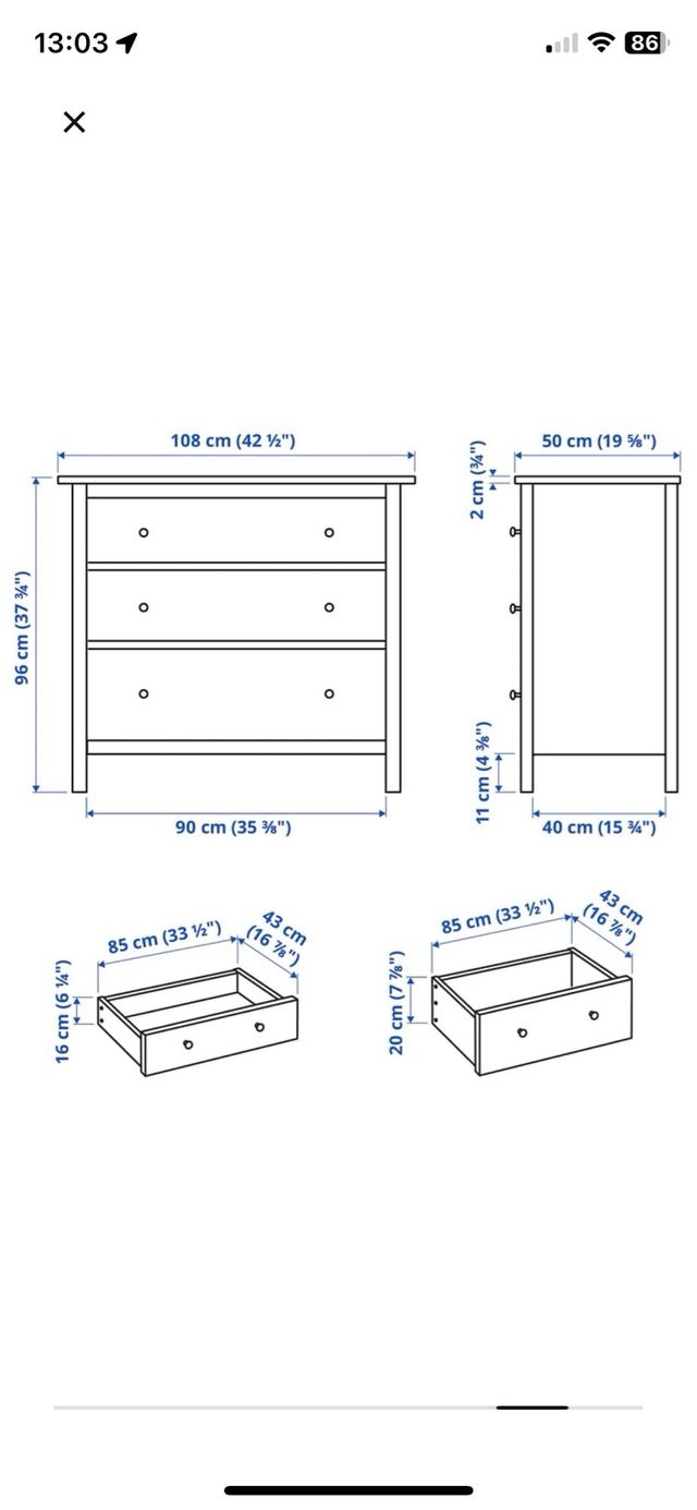 Cómoda Hemmes (Ikea)