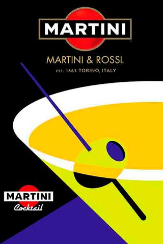 Poster Aperitivo Martini & Rossi Stampa 32x47 Cm.