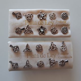 30 pares de pendientes plata de ley