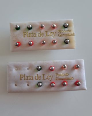 30 pares de pendientes plata de ley