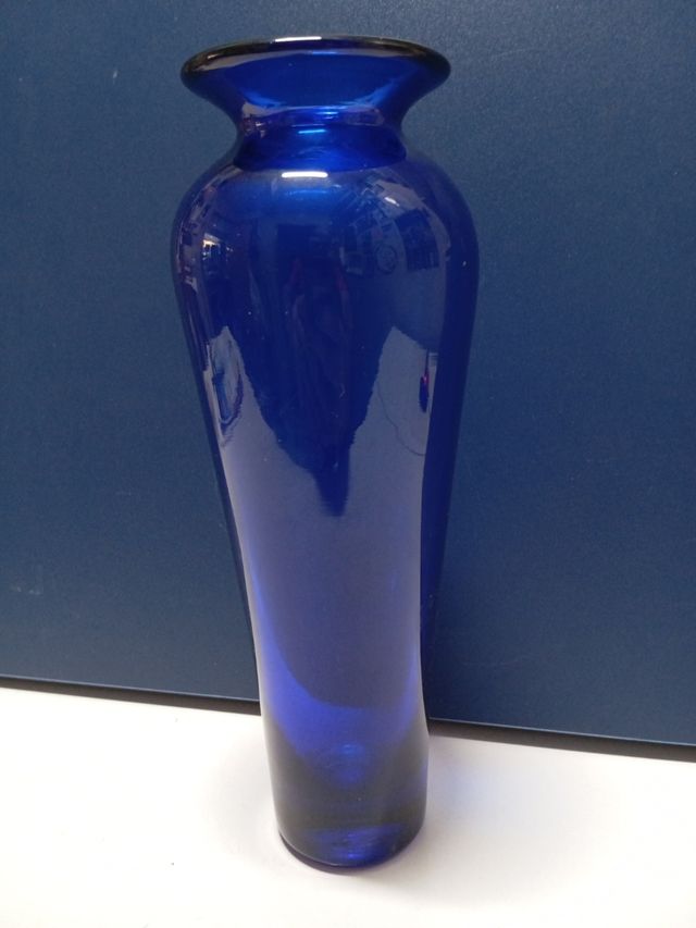 Jarrón azul cobalto - Vidrio