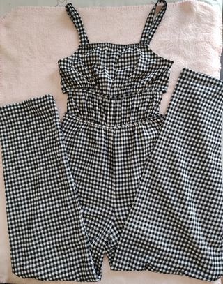 Mono vichy blanco-negro